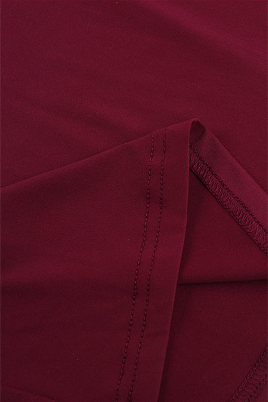 
                      
                        Strapless Wine Red Twist Fitted Long Dress
                      
                    