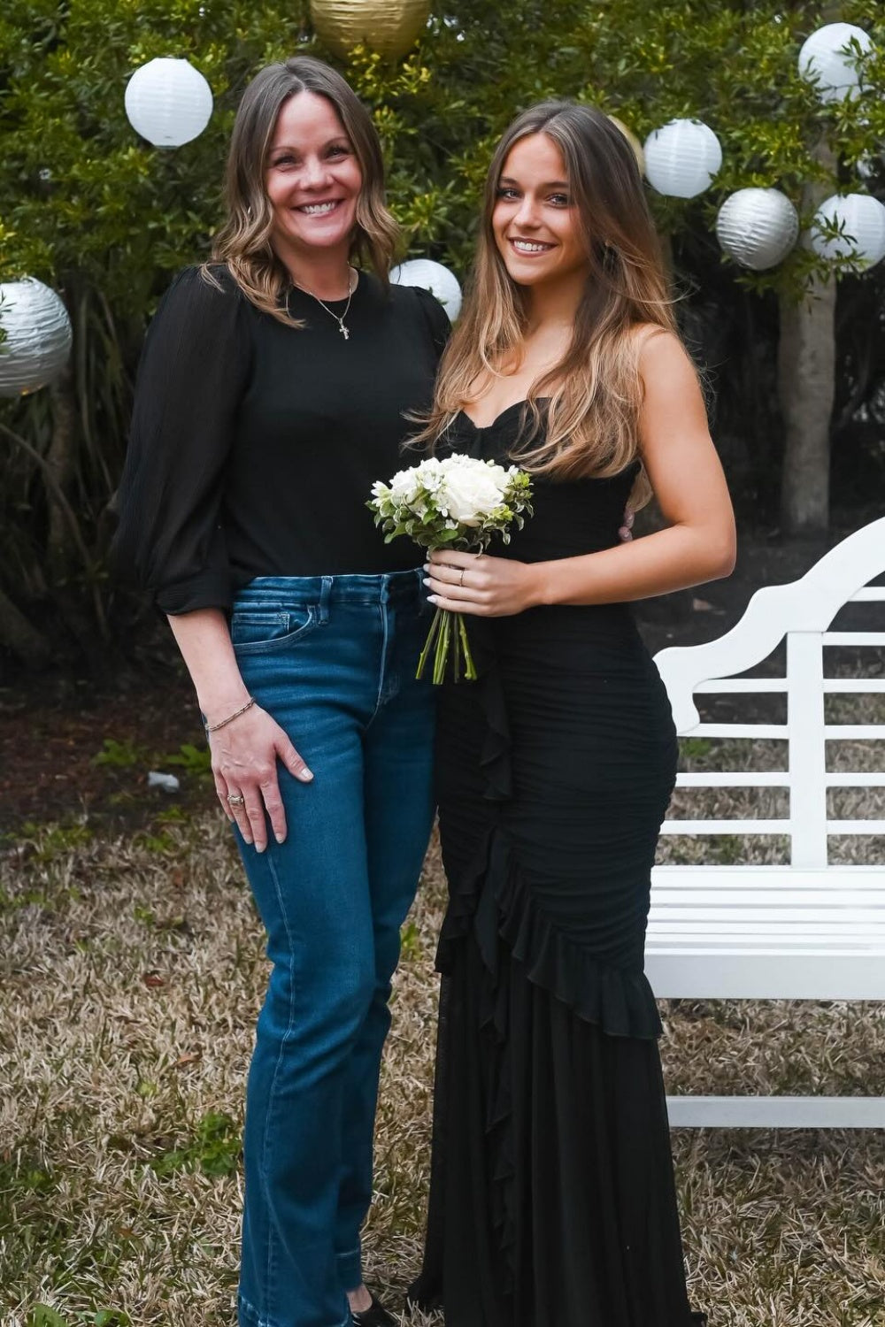 Strapless Light Pink Ruched Ruffled Long Dress with Slit