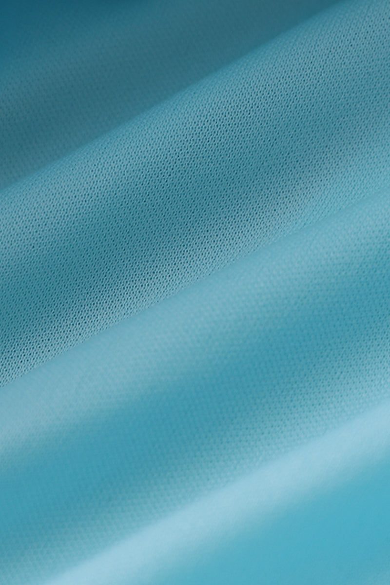 Strapless Blue Floral Beaded Ruched Mini Dress