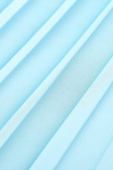 
                      
                        Strapless Blue Pleated A-line Long Dress
                      
                    