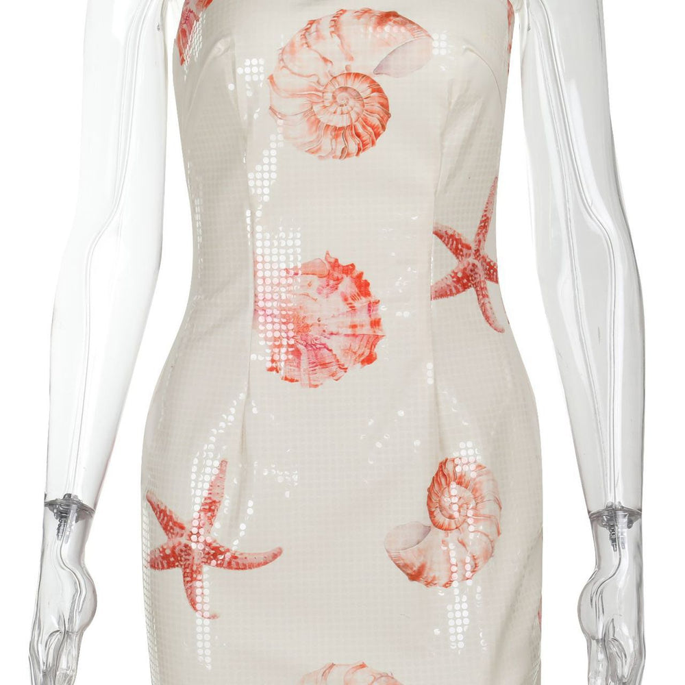 
                      
                        Strapless Blue Starfish Bodycon Short Dress
                      
                    
