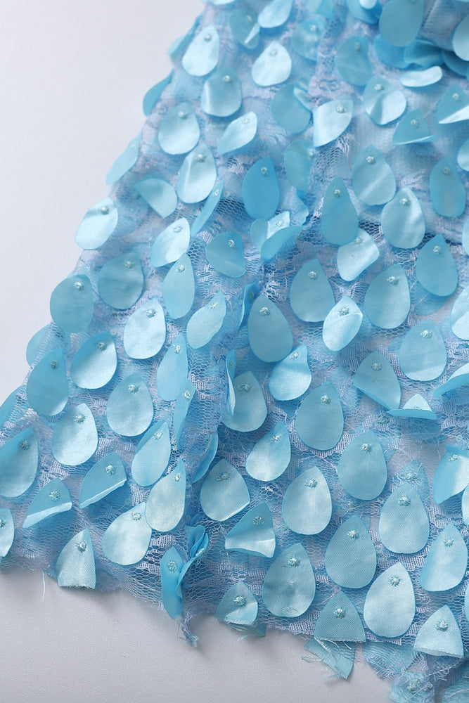 
                      
                        Strapless Blue Teardrop Sheath Long Dress
                      
                    