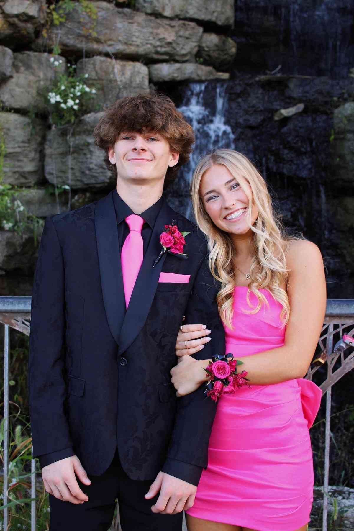 Strapless Hot Pink Back Bow Short Dress