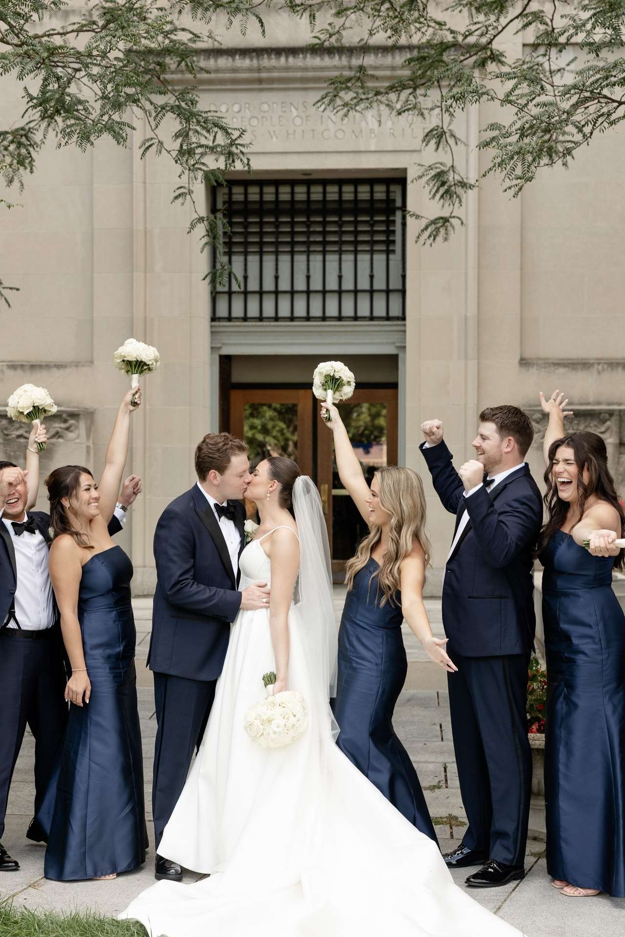 Strapless Ice Blue Mermaid Bridesmaid Dress with Slit