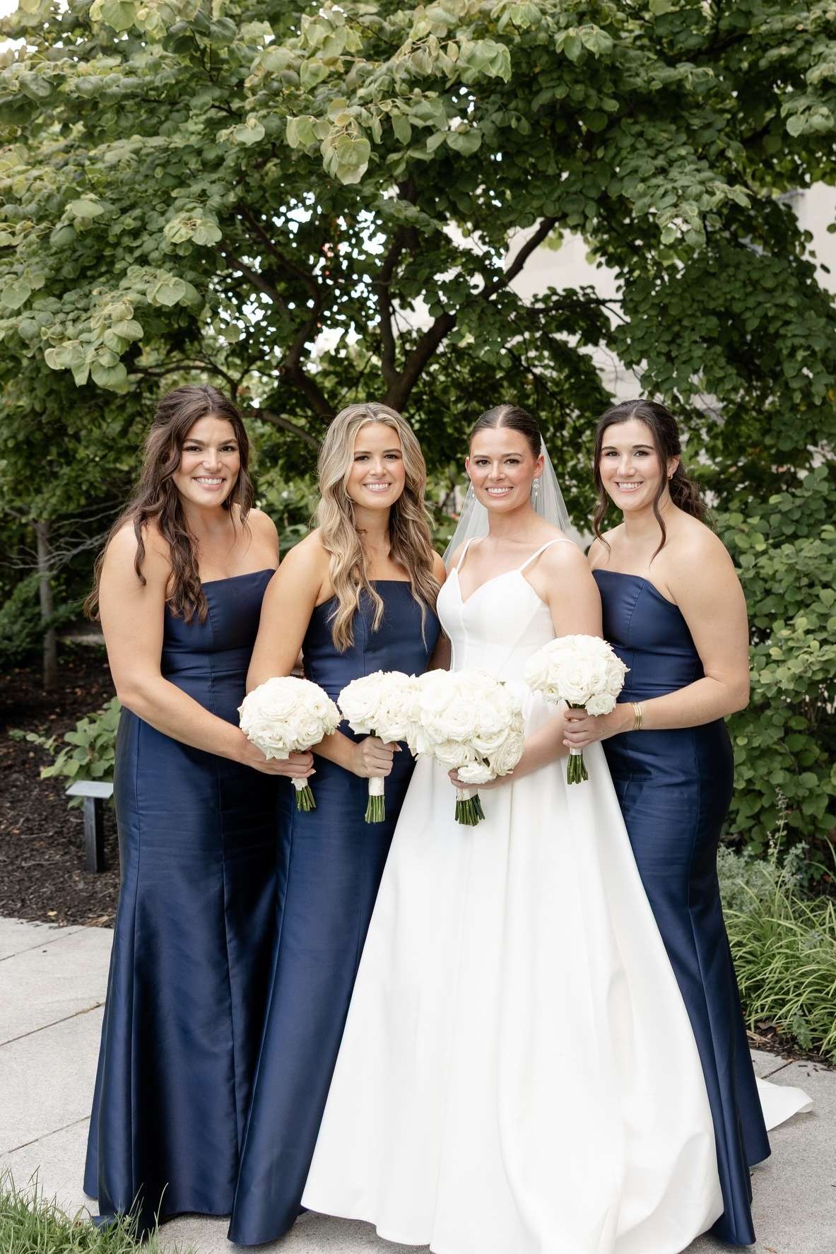 Strapless Ice Blue Mermaid Bridesmaid Dress with Slit