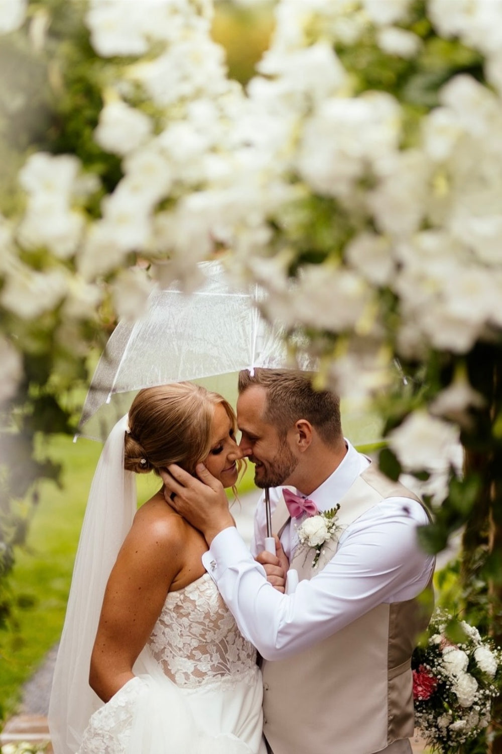 Strapless Ivory Appliques Button Back Wedding Dress
