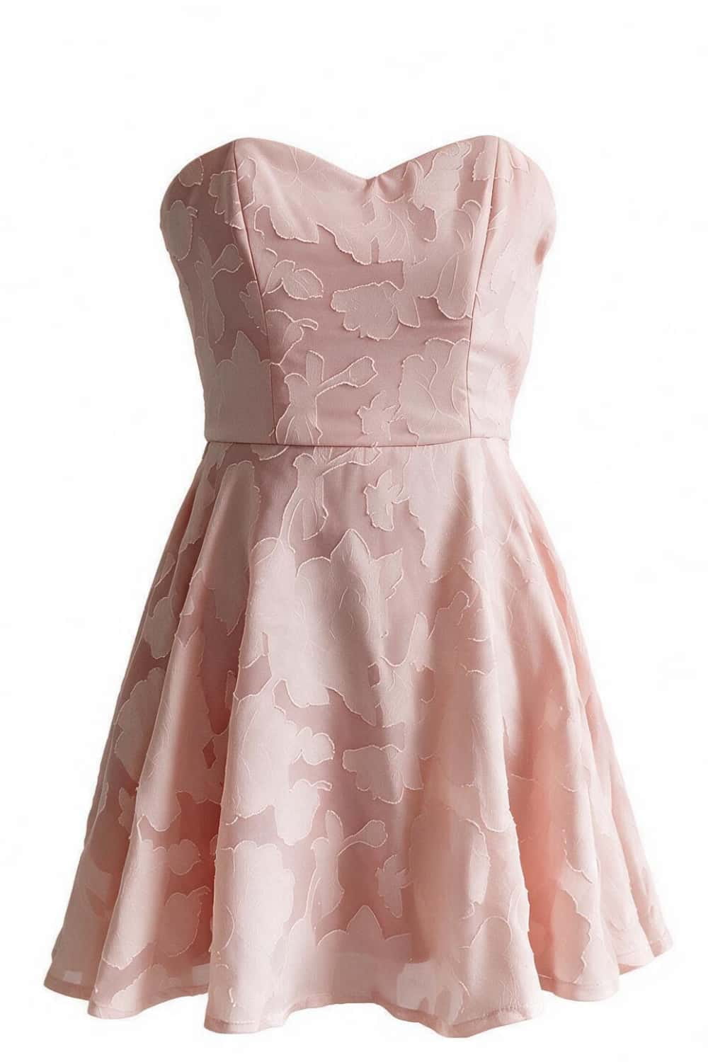 Strapless Mint Green Jacquard A-line Short Dress