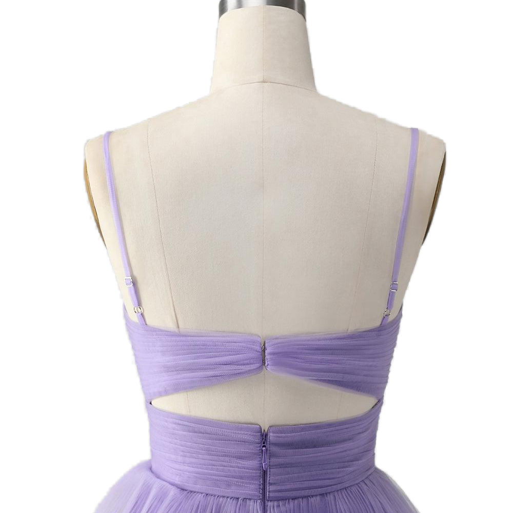 
                      
                        Straps Lavender Twist Tiered Short Princess Dress
                      
                    