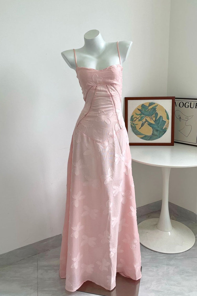 Charming Spaghetti Straps Lavender Chiffon Print Floral Evening Dress,Ruffles Long Prom Dress Y8266 main image 0