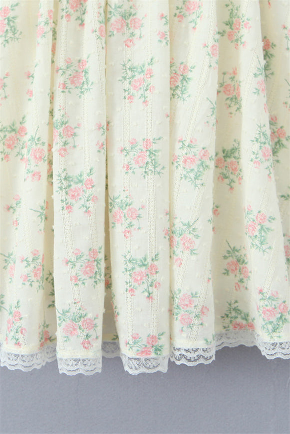 
                      
                        Straps Light Yellow Floral Print Short Dress with Lace
                      
                    