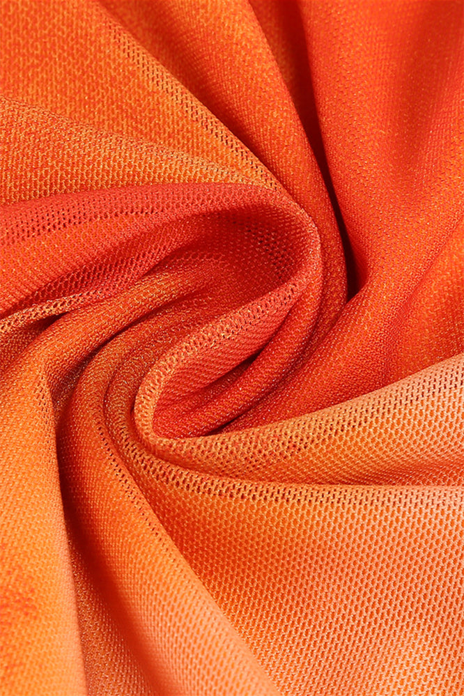 
                      
                        Straps Orange Floral Print Ruched Long Dress with Slit
                      
                    