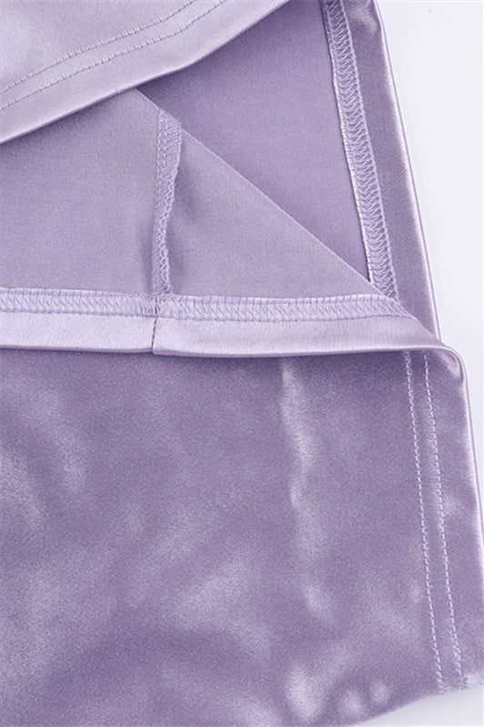 
                      
                        Straps Purple Ruched Ruched Tight Short Dress
                      
                    