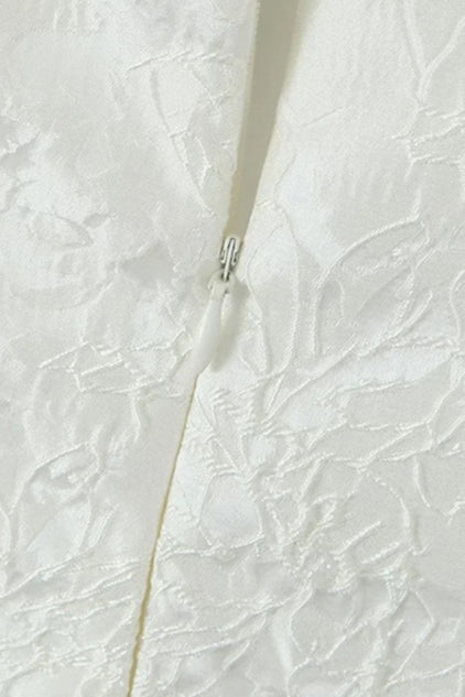 
                      
                        Straps White Lace Patchwork Ruched Short Dress
                      
                    