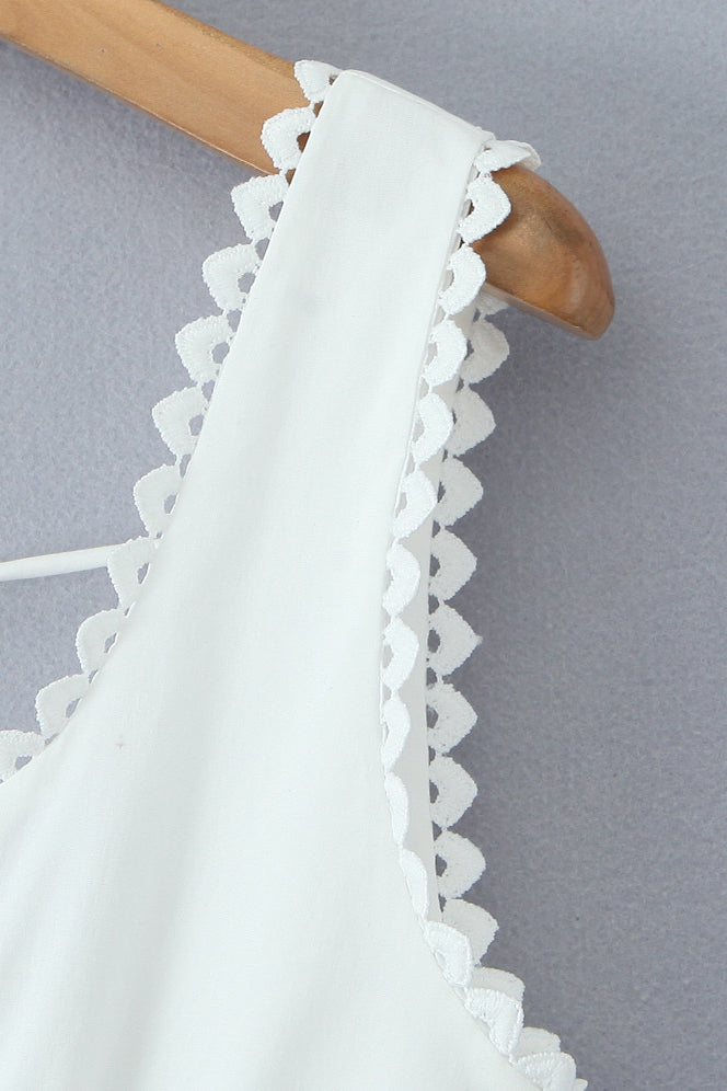 
                      
                        Straps White Tie Front Mermaid Maxi Dress
                      
                    