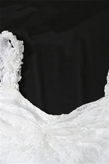 
                      
                        Straps White Twist Floral Lace Maxi Dress
                      
                    