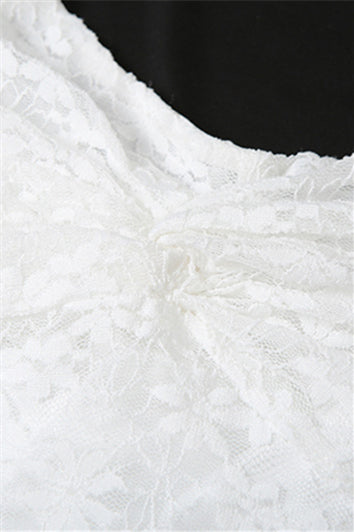 
                      
                        Straps White Twist Floral Lace Maxi Dress
                      
                    