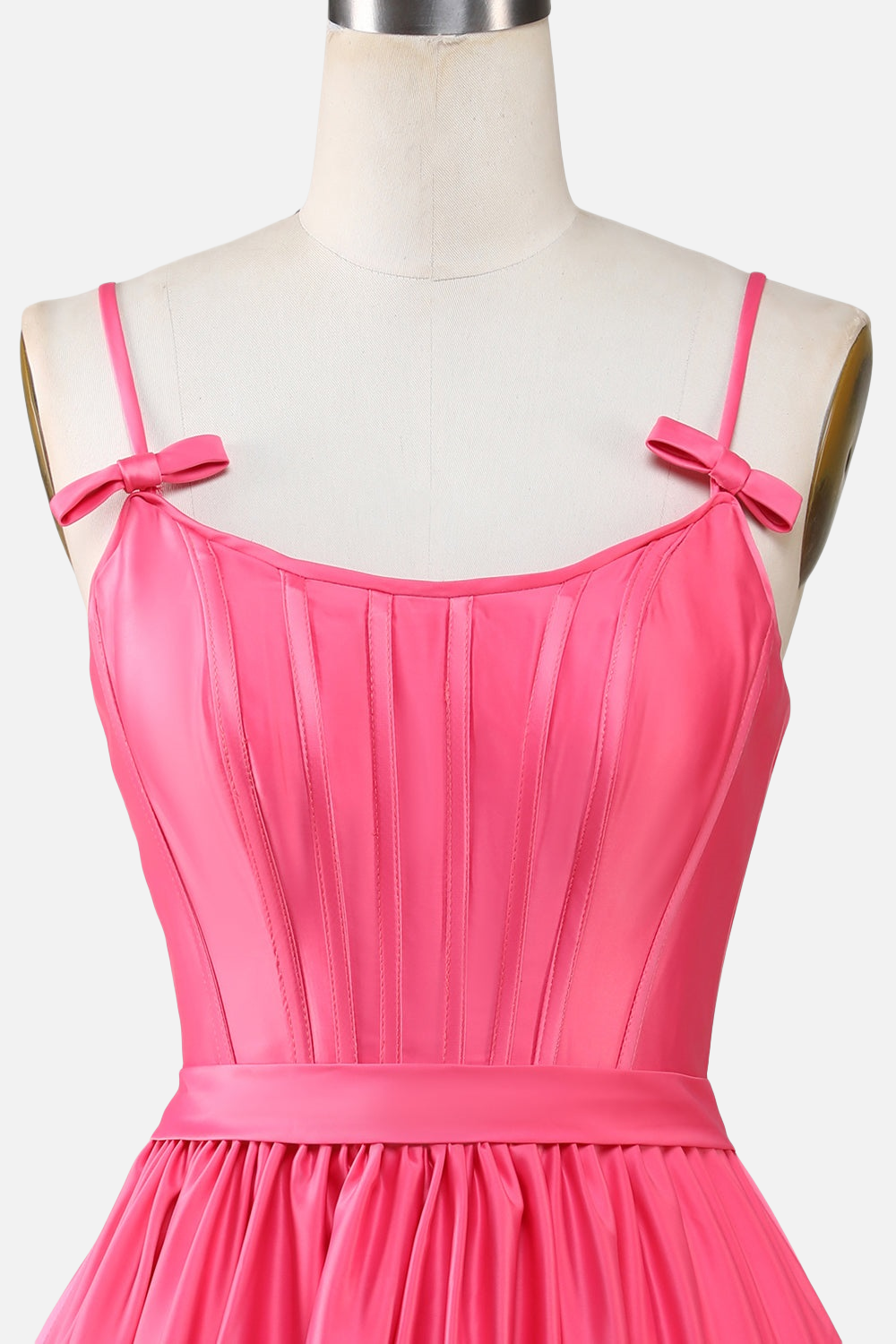Straps Hot Pink A-line Short Princess Dress