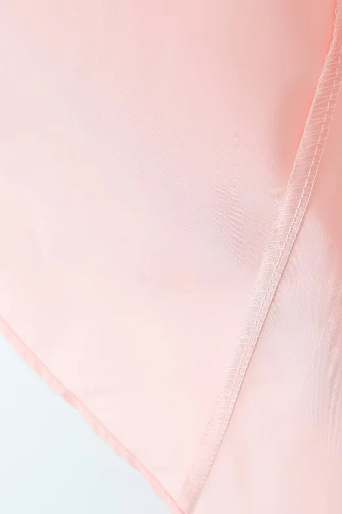 
                      
                        Straps Pink Tie Front A-line Midi Dress with Slit
                      
                    