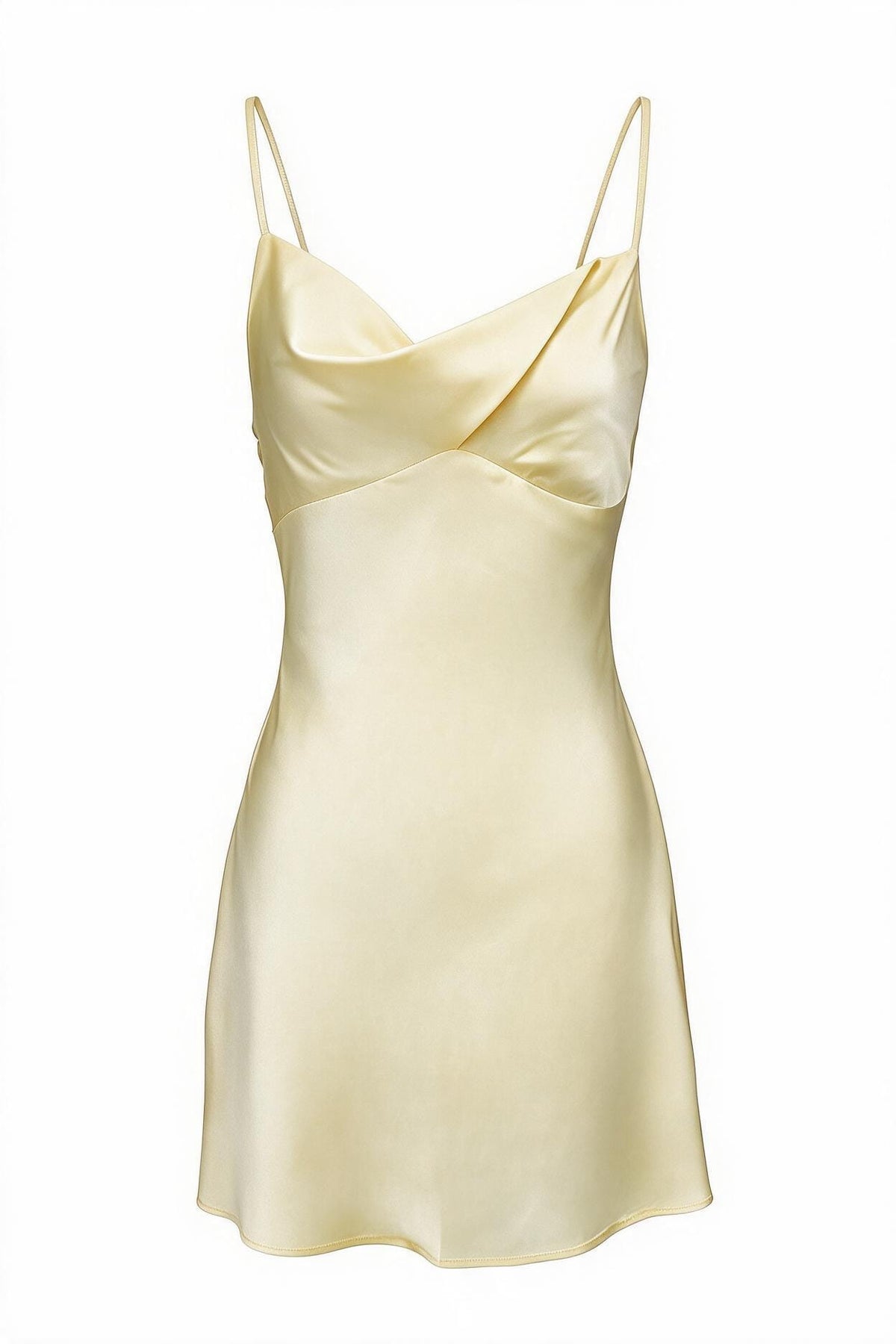 Straps Pink Twist Front A-line Short Dress