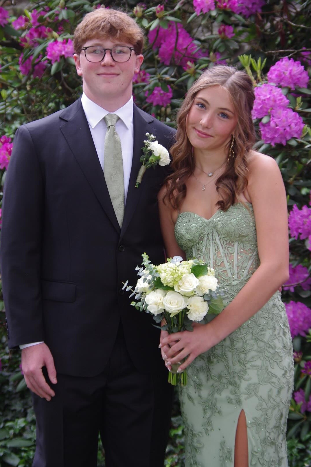 Straps Royal Blue Appliques Long Dress with Slit