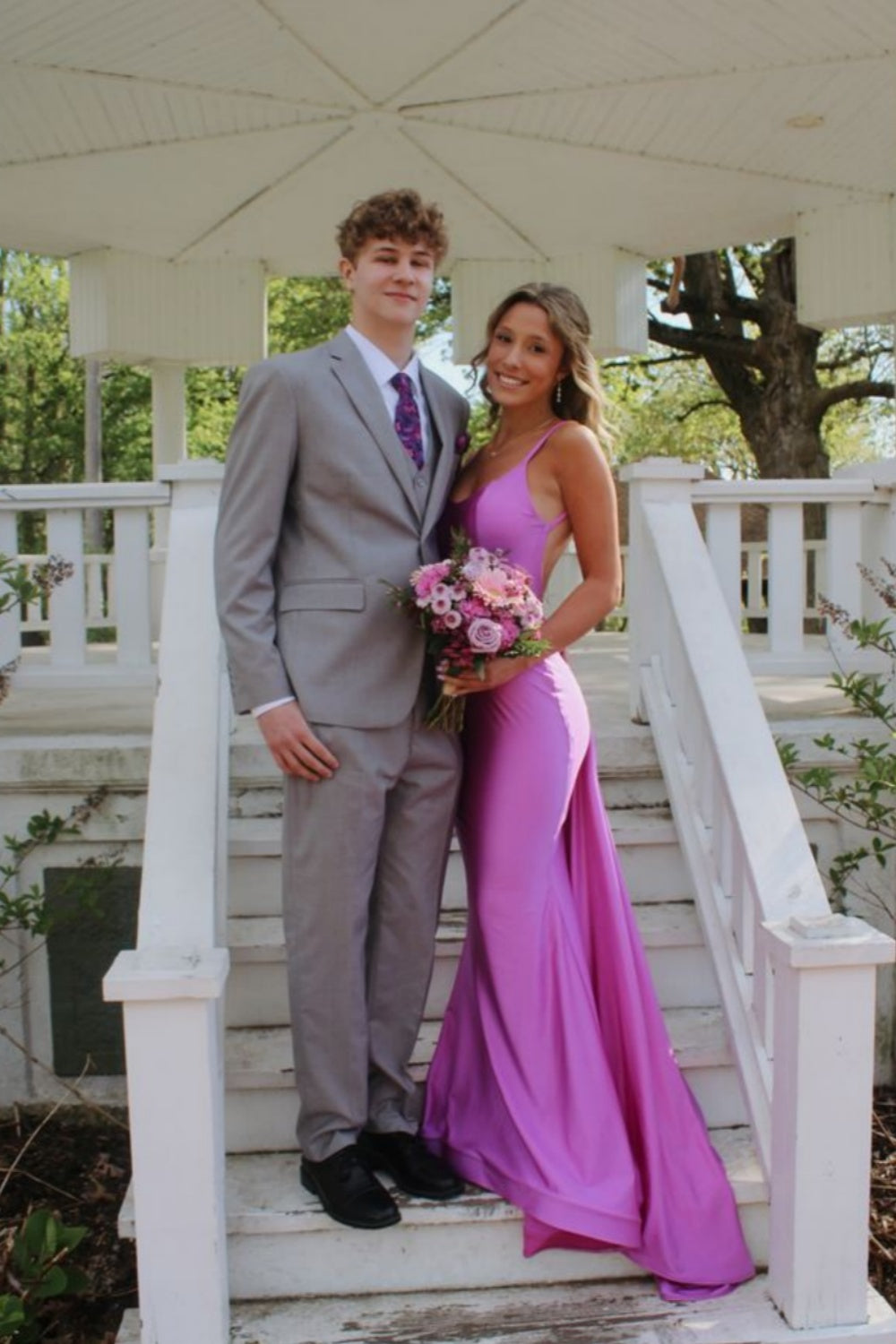 Straps Yellow Open Back Ruched Long Dress