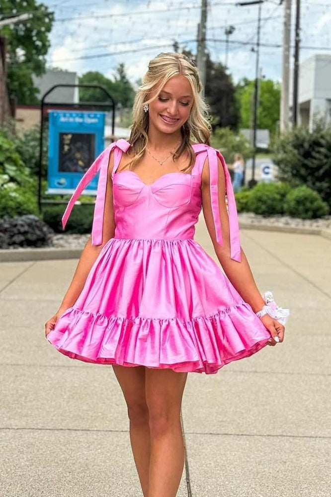 
                      
                        Straps Barbie Pink A-line Short Princess Dress
                      
                    