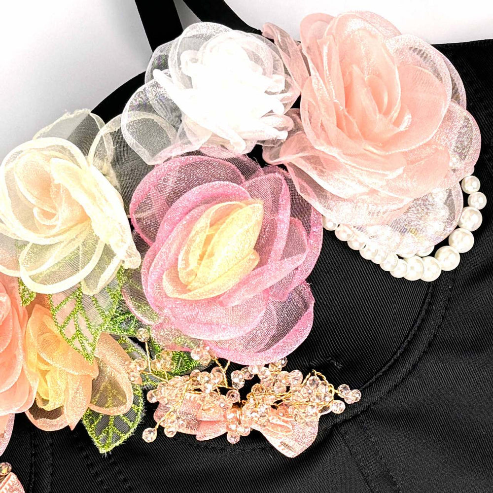 
                      
                        Sweetheart Black 3D Floral Corset Top
                      
                    