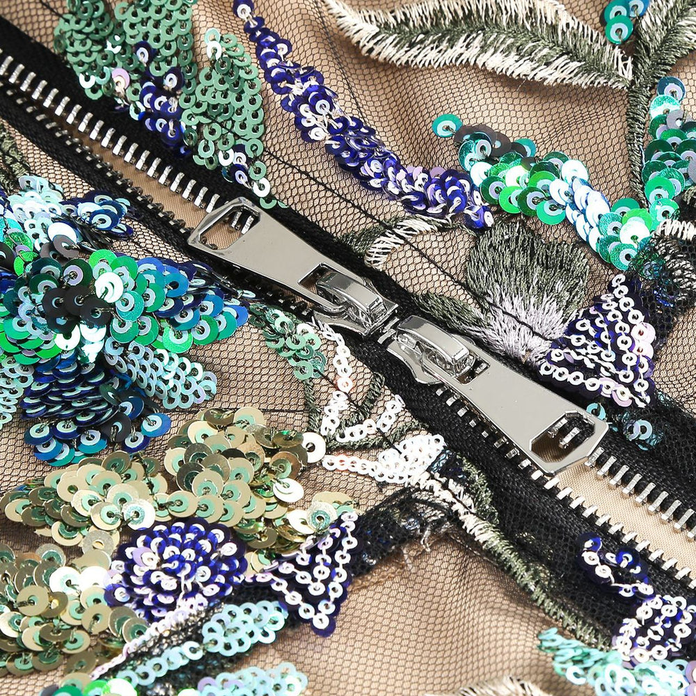 
                      
                        Sweetheart Black Sequin Embroidery Column Long Dress
                      
                    