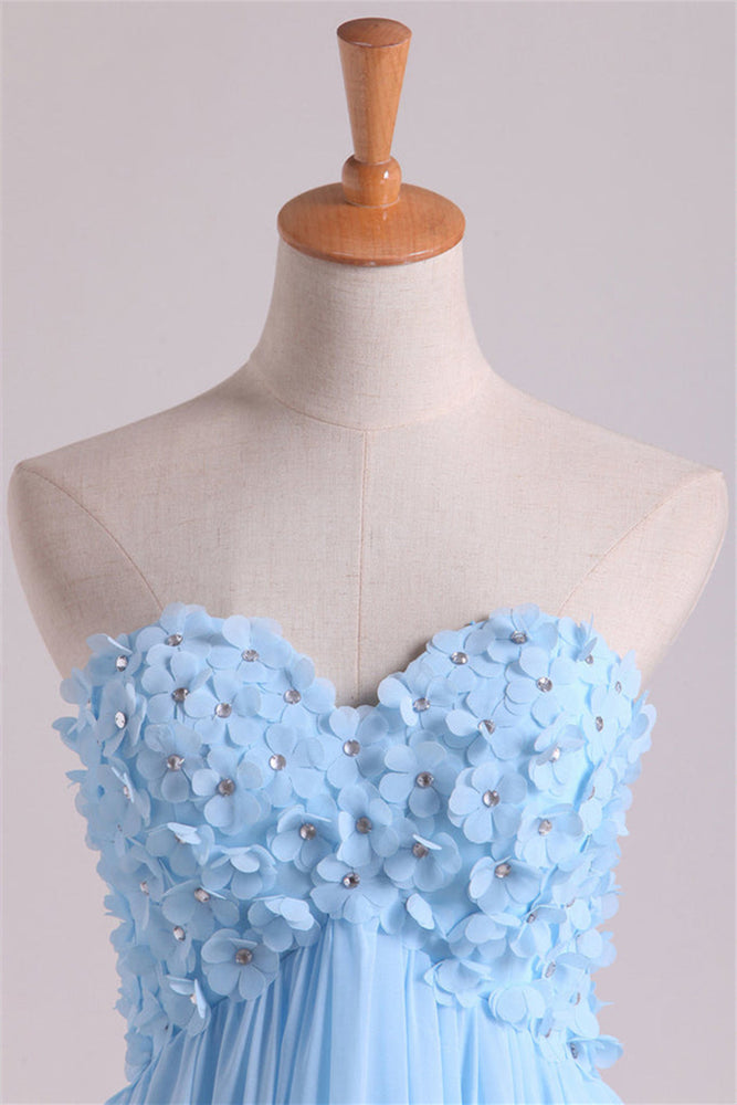 
                      
                        Sweetheart Blue 3D Floral Chiffon Short Dress
                      
                    