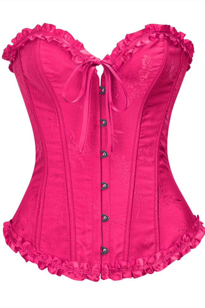 
                      
                        Sweetheart Blue Lace-Up Floral Corset Top
                      
                    