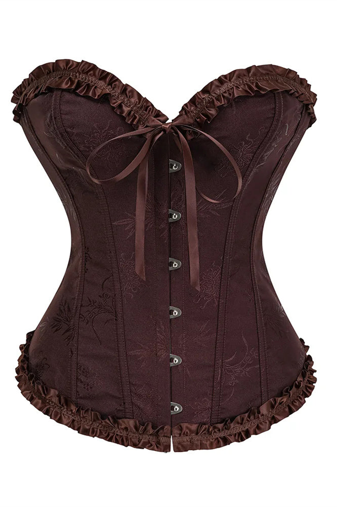 
                      
                        Sweetheart Blue Lace-Up Floral Corset Top
                      
                    