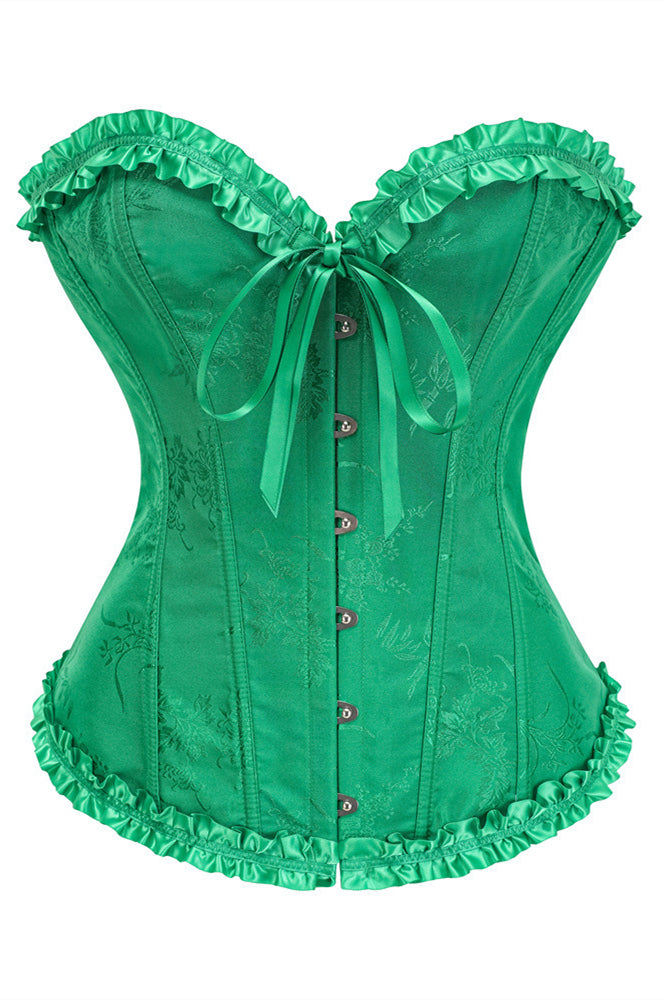 
                      
                        Sweetheart Blue Lace-Up Floral Corset Top
                      
                    