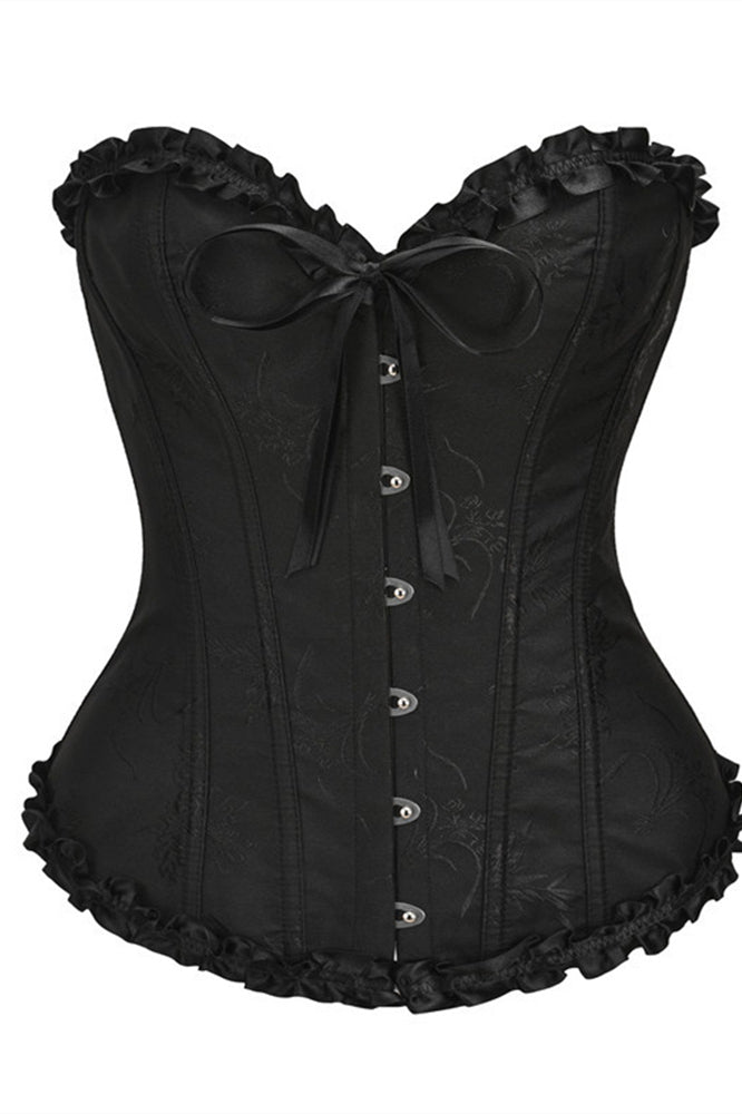 
                      
                        Sweetheart Blue Lace-Up Floral Corset Top
                      
                    