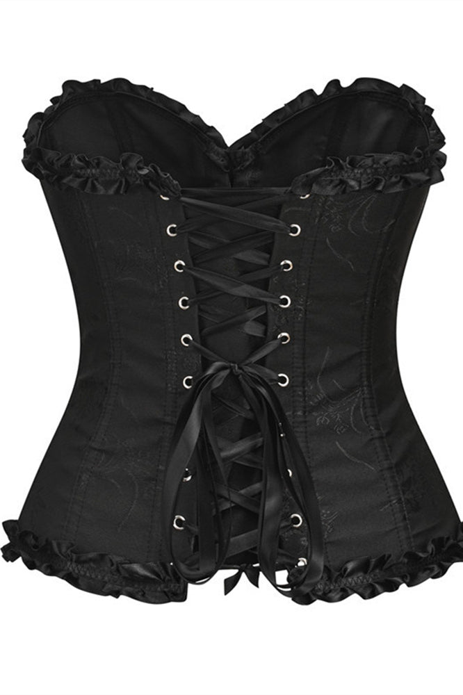 
                      
                        Sweetheart Blue Lace-Up Floral Corset Top
                      
                    