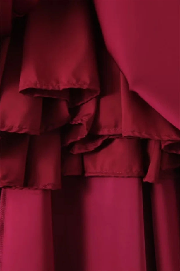 
                      
                        Sweetheart Burgundy Pleated A-line Midi Dress
                      
                    