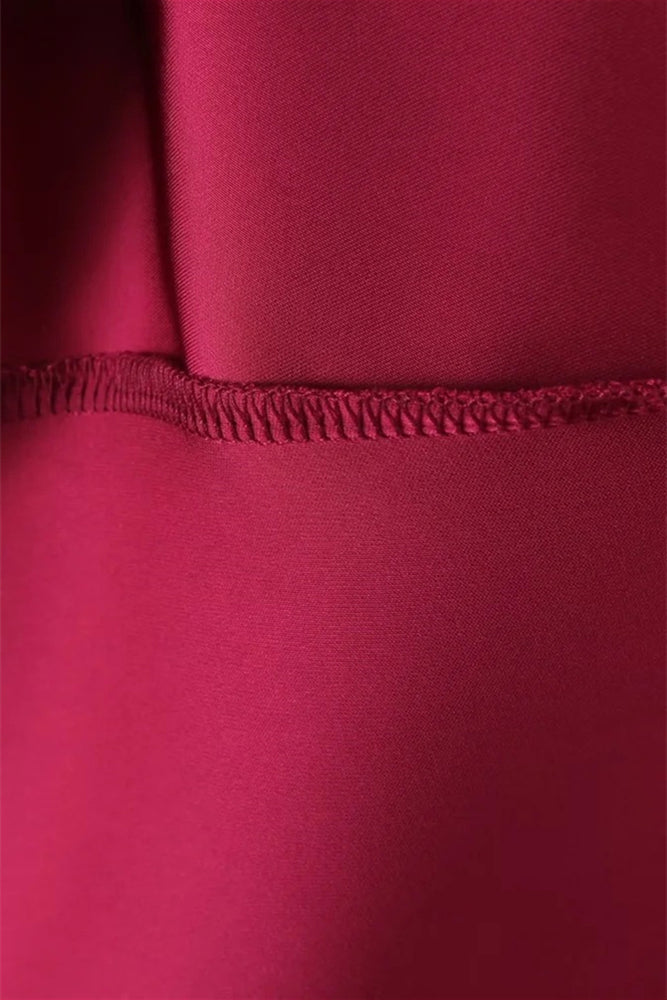 
                      
                        Sweetheart Burgundy Pleated A-line Midi Dress
                      
                    