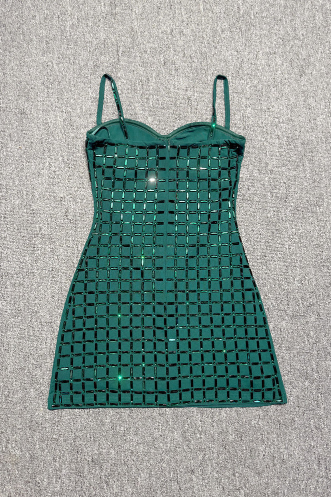 
                      
                        Sweetheart Emerald Green Embellished Short Dress
                      
                    