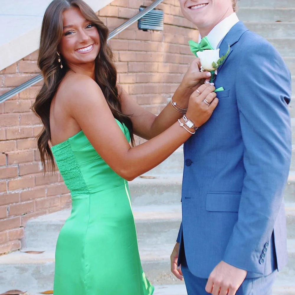 sweetheart neckline emerald green dress Long Sweetheart Prom Dress with Corset Bodice Emerald / Small