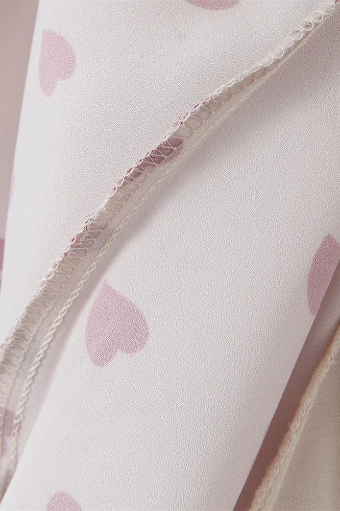 
                      
                        Sweetheart Heart Print Ruched Maxi Dress
                      
                    