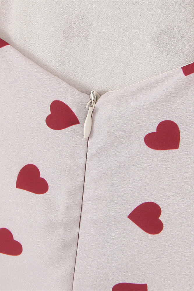 
                      
                        Sweetheart Heart Print Ruched Maxi Dress
                      
                    