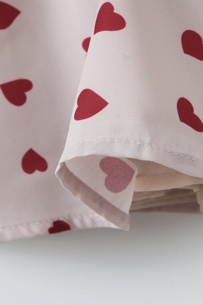 
                      
                        Sweetheart Heart Print Ruched Maxi Dress
                      
                    