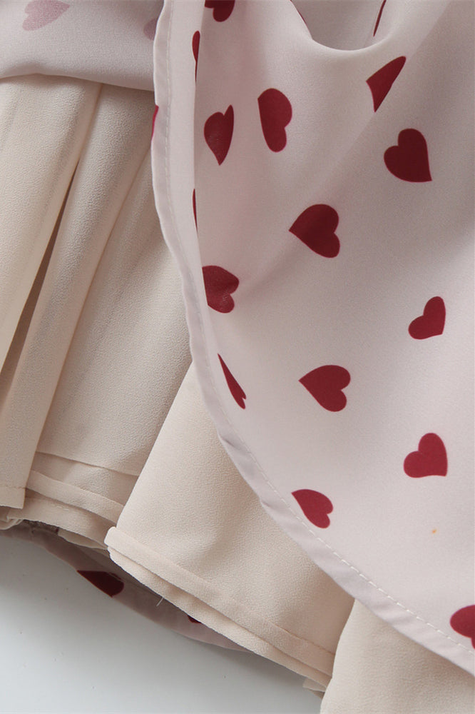 
                      
                        Sweetheart Heart Print Ruched Maxi Dress
                      
                    