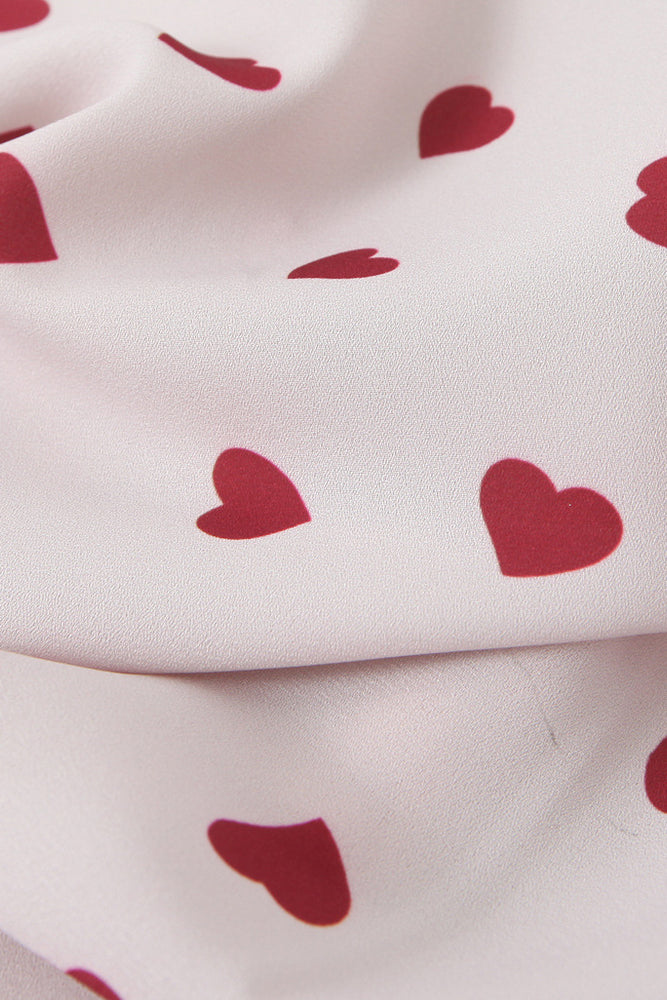 
                      
                        Sweetheart Heart Print Ruched Maxi Dress
                      
                    
