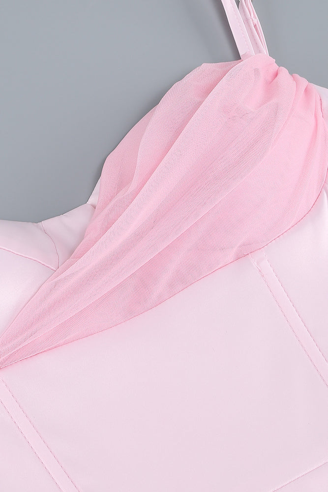 
                      
                        Sweetheart Light Pink Ruffled Hem Short Dress
                      
                    