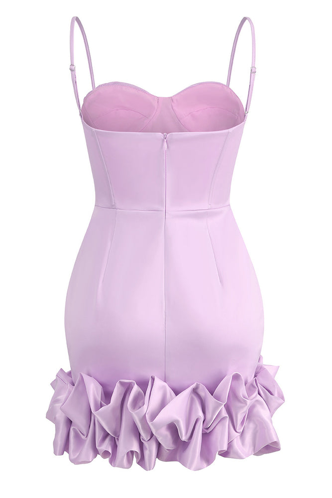 
                      
                        Sweetheart Light Pink Ruffled Hem Short Dress
                      
                    