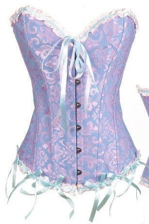 
                      
                        Sweetheart Pink Lace-Up Floral Corset Top
                      
                    