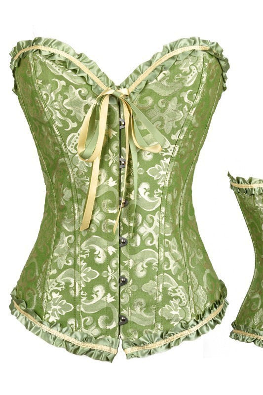 
                      
                        Sweetheart Pink Lace-Up Floral Corset Top
                      
                    