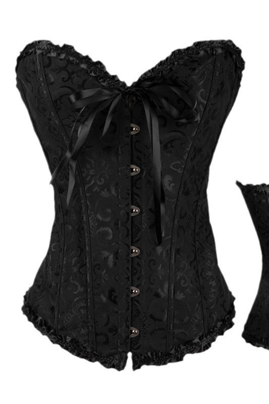 
                      
                        Sweetheart Pink Lace-Up Floral Corset Top
                      
                    