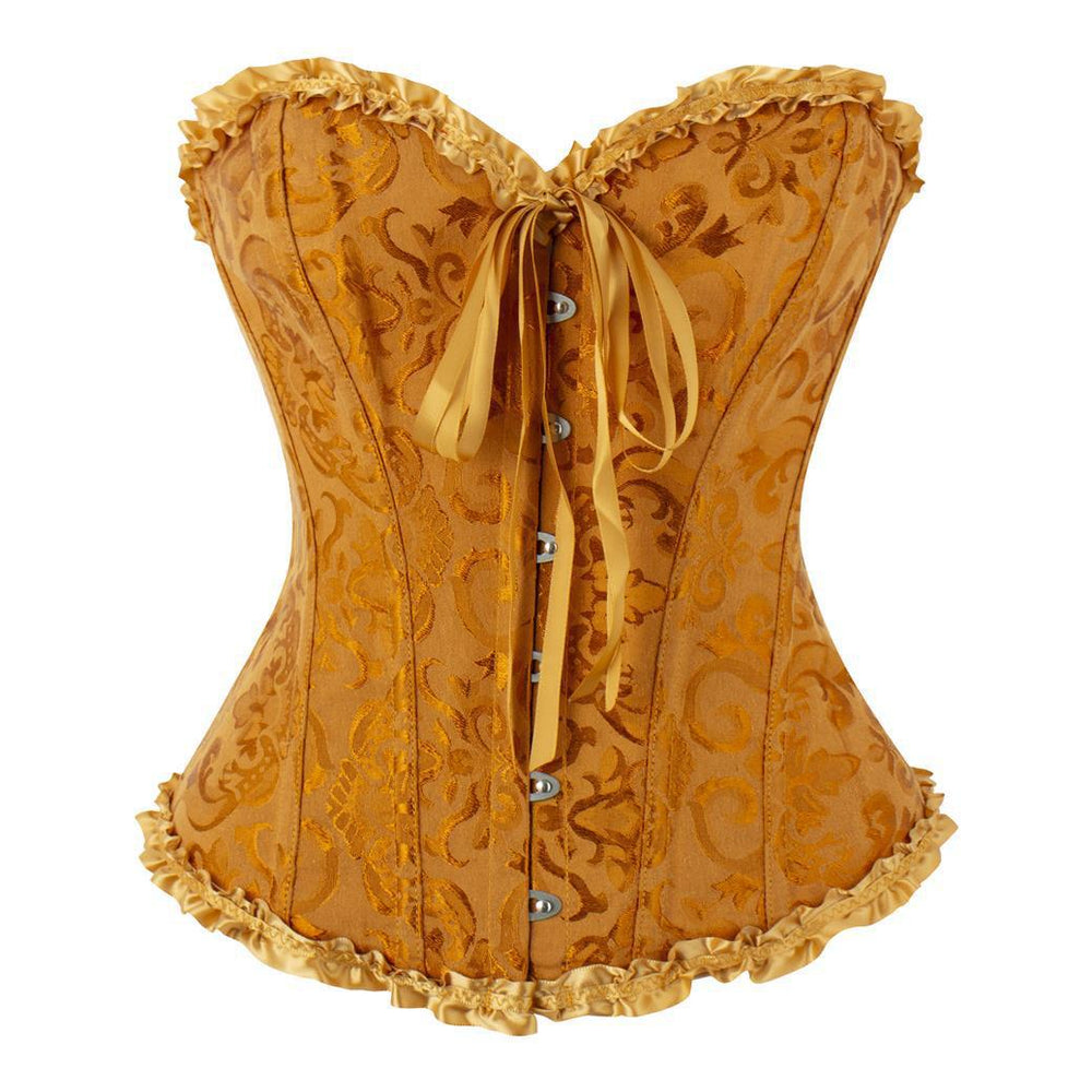 
                      
                        Sweetheart Pink Lace-Up Floral Corset Top
                      
                    