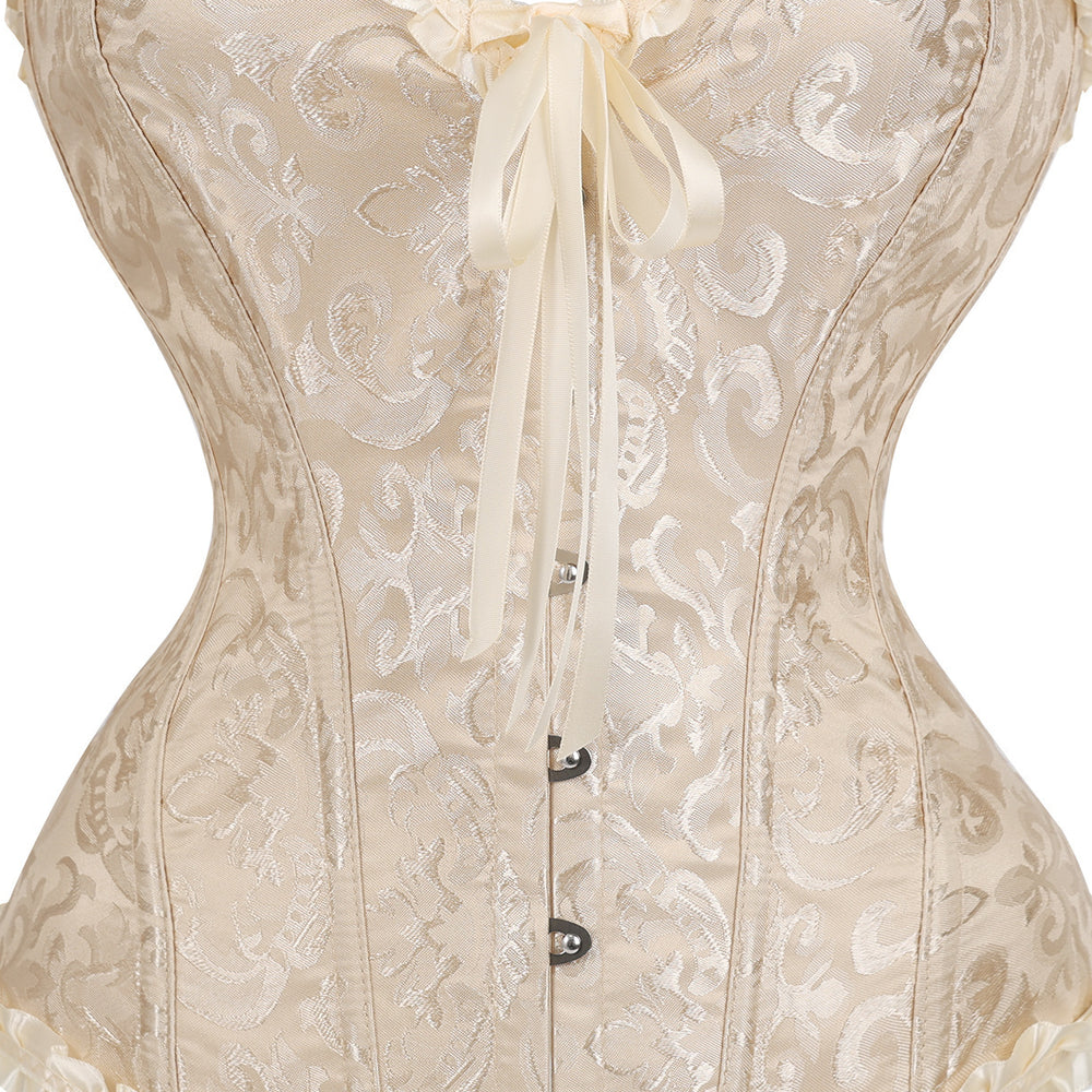 
                      
                        Sweetheart Pink Lace-Up Floral Corset Top
                      
                    